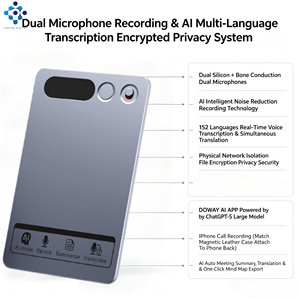 <span class=keywords><strong>Enregistreur</strong></span> vocal intelligent AI FW920E avec charge magnétique sans fil, alliage <span class=keywords><strong>d</strong></span>'aluminium anodisé, batterie 400 mAh - Commande via application vocal-écrit - Product Image 2