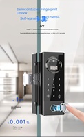 XZJ 8mm verre intelligent Ultra-mince Design moderne 3D empreinte digitale Anti-Peep mot de passe télécommande Via APP pour hôtels prise batterie