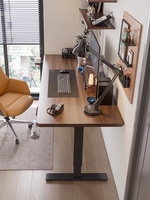 Bureau d'ordinateur en bois massif bureau à domicile moderne nouveau poste de travail intelligent électrique réglable en hauteur pour adultes jeu extensible