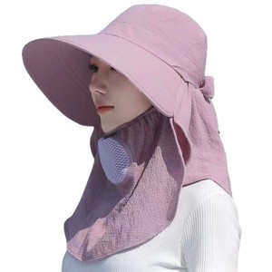 <span class=keywords><strong>Chapeau</strong></span> de soleil de cyclisme d'été pour femmes broderie 3D nouvelle conception coupe-vent anti-poussière pour le travail en plein air champ thé cueillette visage cou - Product Image 5