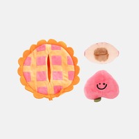 Nouveau jouet pour animaux de compagnie Peach Pie avec BiBi Sound polaire en peluche écologique en stock avec sac d'emballage pour la cachette de nourriture pour chiens