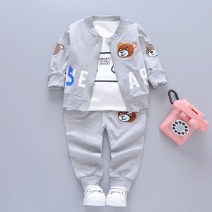 Conjunto de 3 Piezas de Ropa para Niños, Sudadera, Camiseta y Abrigo, Ropa para Bebés, Niños y Niñas - Product Image 4