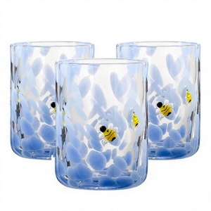 Porte-bougie en verre fait main, décoré d'abeilles, candélabre écologique réutilisable, lanterne pour la décoration de Pâques - Product Image 2