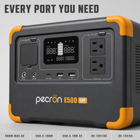 Station d'alimentation portable d'extérieur 600W 576Wh Batterie LiFePO4 Entrée solaire 100W, Fonction UPS