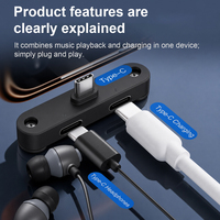 Adaptateur audio portable USB-C en gros avec support de téléphone et microphone pour diffusion en direct et recharge de smartphone