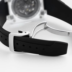 Montres de luxe mécaniques étanches en saphir, forme tonneau, avec cadran en caoutchouc et design élégant, vente en gros d'usine Racing Elements - Product Image 5