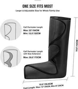 Masseur de jambes et de pieds à compression d'air, amélioration de la circulation, soulagement des douleurs musculaires, intensité réglable, design confortable, alimentation USB - Product Image 2