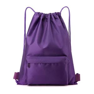 Large Capacity Customized <b>Waterproof</b> <b>Drawstring</b> Backpack <b>Bag</b> Gym Sports Basketball <b>Drawstring</b> Backpack with Zipper and Pocket - Product Image 6