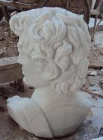 Statue de buste de David en marbre blanc de sculptures de buste en marbre célèbres