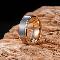 Bagues de mariage tendance en or/argent/noir/bleu, 8 mm, bords à facettes, en tungstène, pour homme, femme, couple, ensemble de bagues de promesse