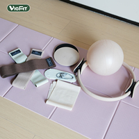Kit de fitness à domicile haut de gamme : Tapis de yoga, Anneau de Pilates, Ensemble de Pilates, Ensemble d'accessoires personnalisables, Ensemble de bandes de résistance en tissu, Ballon de yoga