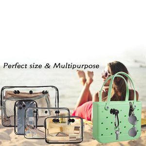 Clear <b>Beach</b> Tote Bag <b>Accessories</b> for Bogg Bag Insert Travel Cellphone Makeup Bags Toiletry Brush Organizer Cosmetic Divider - Product Image 5