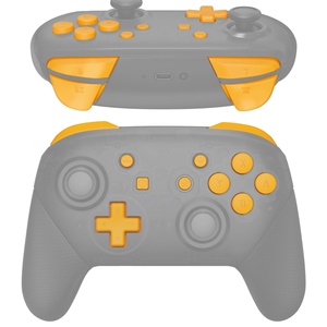 EXtremeRate Caution Yellow Repair ABXY D-pad ZR ZL L R Keys DIY Replacement Full Set Buttons for Nintendo Switch Pro Controller - Product Image 2