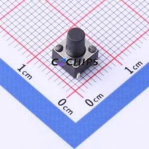 TS-1036U-A9B3-D2 Tactile Switch SMD-4P,6x6mm Switch Single Pole Single Throw Round Button 2.5N Vertical Mount - Product Image 1