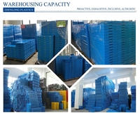 Bacs de transport pliables en polypropylène pour fruits de mer, caisses respirantes pour homards, fabriquées à partir de matériaux vierges d'aquaculture 600*400*175mm