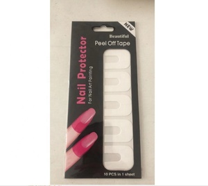 Juego de protectores de esmalte de uñas DIY en forma de U al por mayor, diseño artístico de uñas, protectores de cutículas, pegatina de esmalte de uñas antidesbordamiento - Product Image 5