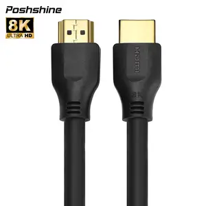 Poshshshshine Vergulde Cavo Kabel Cabo Kable Pvc 18Gpbs Een Type Ethernet 8K Kabel Hdmi 21 60Hz Hdmi Naar Hdmi Kabel