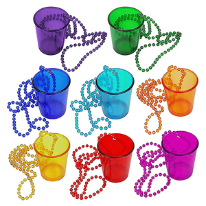 Collar de vasos de chupito para fiesta de novia y despedida de soltera, vasos de chupito de plástico en collar de cuentas para fiesta, cumpleaños, boda - Product Image 3
