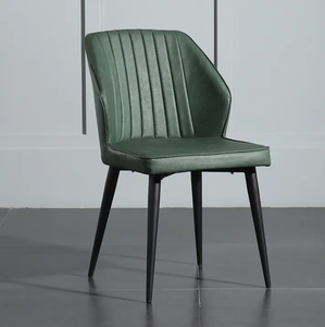 Sillas de comedor modernas de mediados de siglo pata de metal de pintura negra simple para sillas de comedor - Product Image 1