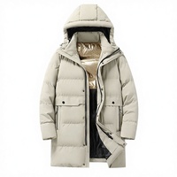 Parka de Invierno para Hombre, Talla 7XL, Impermeable, con Cierre, Casual, Larga, Gruesa, Cálida, con Capucha, Relleno de Poliéster con Calefacción de Grafeno, Color Sólido