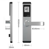 QRMaster contrôlé par application pour Bluetooth QR Code serrure de porte bureau/appartement/Airbnb/hôtel carte mémoire de porte en aluminium