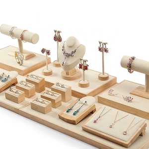 Giá Trưng Bày Trang Sức Vòng Cổ Bằng Gỗ Nhung Màu Đen Đẹp Nhiều Màu Giá Treo Cây Chữ T Thanh Treo Có Thể Điều Chỉnh Cho Trang Sức - Product Image 2