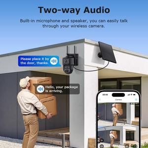 Cámara de Seguridad AOV 6MP Ultra HD de Doble Lente con IA PTZ, Detección PIR Humana, Grabación 24/7, WiFi 4G, IP65, Vigilancia Exterior - Product Image 4