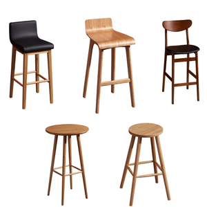 Mesa y Silla de Madera Pura para Restaurante al por Mayor, Mesa de Café para Bar y Pub, Diseño Industrial de Madera Maciza, Mesa y Silla de Bar - Product Image 6