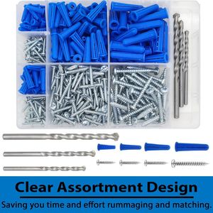 Conical Concrete Wall Anchors And Screws Kit 193 Pieces Imperial Size For Masonry Installation - Product Image 4