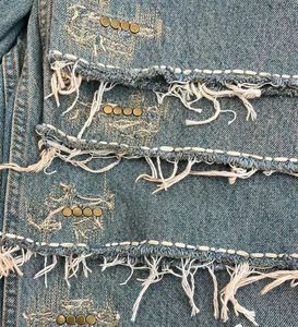 new Vintage Washed <b>Raw</b> <b>Hem</b> Men's Distressed Denim Shorts Gothic Punk jorts baggy Quality Casual Tassels streetwear men shorts - Product Image 4