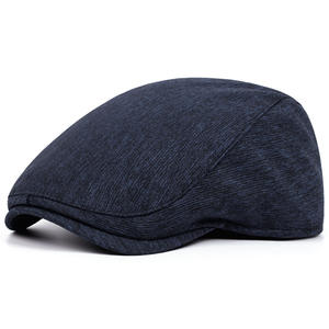 قبعة بيسبول من القطن الخالص، لون واحد، بسيطة وأنيقة، طراز ريترو، قبعة بيسبول عتيقة، قبعة بريطانية ريترو - Product Image 3