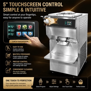 Máquina de Helado Duro Vertical de 150L/H con Enfriamiento por Agua, Congelador de Lotes, Máquina de Gelato de Tapa Abierta con Control de Sobrecarga Ajustable, Precio de Fábrica - Product Image 4