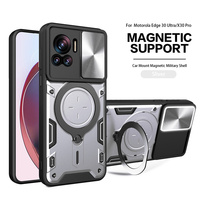 Étui de téléphone Lichicase à fenêtre coulissante et béquille réglable, très populaire, pour Motorola G67 G77 – Coque colorée