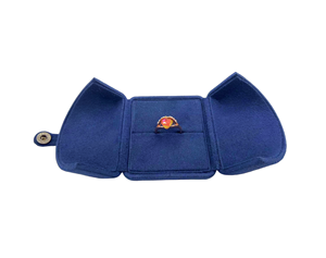 Microfibre mode anneaux boîte double porte ouverture bijoux emballage boîte velours boîte pour bijoux avec bouton de fermeture - Product Image 1
