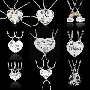 Tendencia Personalidad Novias Multi-Persona Mejor amigo Collar Carta Diamante Corazón Amistad BFF Collar - Product Image 2