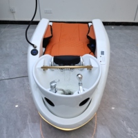 Lit de lavage multifonctionnel silencieux en mousse haute densité au design moderne pour salon de coiffure et institut de beauté