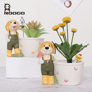 Vasi per Fiori in Poliresina <span class=keywords><strong>Design</strong></span> Lussuoso Roogo per Bonsai e Piante Succulente, Decorazione per Casa, Giardino e Scrivania - Product Image 4