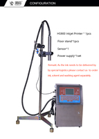 Imprimante jet d'encre continu CIJ HS900 à faible entretien, haute vitesse, pour date/code QR/logo/numéro de lot sur bouteilles d'eau et emballages plastiques