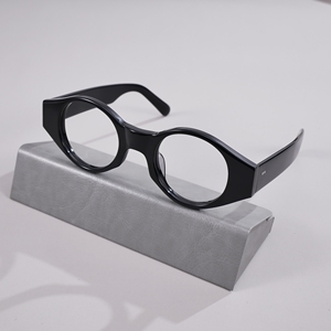 Monture de lunettes ronde en acétate épais fait main, style vintage géométrique, pour verres optiques et de vue tendance - Product Image 5