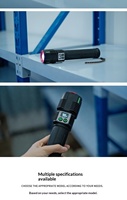 Linterna Láser Blanca de Alta Luminosidad para Exteriores, con Zoom, Aleación de Aluminio, Batería de Larga Duración (6000mAh), Indicador de Nivel de Energía de Emergencia