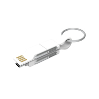Câble de charge magnétique USB 4-en-1 portable avec logo, mini porte-clés, pour cadeaux promotionnels (vente en gros)