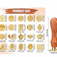 Nouveau Kit de Scellage à la Cire avec Poignée Métallique pour Cartes d'Invitation de Mariage, Décoration d'Enveloppes et Perles de Cire à Sceller