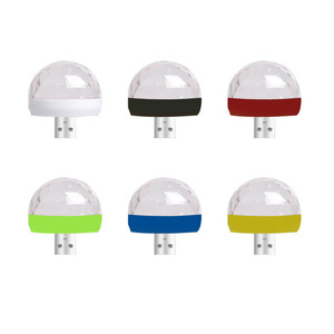 Mini Lampe Disco USB pour Voiture, Lumières LED Colorées, Veilleuse LED USB, Boule de Cristal Autonome, Lampe de Scène à Alimentation Électrique - Product Image 1