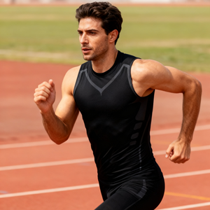 Camisetas Deportivas de Compresión para Hombre, Diseño Personalizado OEM/ODM, Secado Rápido, Ajustadas, para Entrenamiento, Gimnasio, sin Mangas - Product Image 2