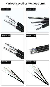 <span class=keywords><strong>Cable</strong></span> <span class=keywords><strong>de</strong></span> Fibra Óptica FTTH para Interiores, 1 o 2 Núcleos, Monomodo G657A, Carcasa Transparente, 0.25mm, con Aislamiento Ajustado LSZH Ignífugo - Product Image 2