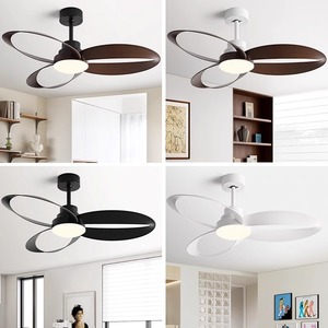 مروحة سقف عصرية بتصميم إسكندنافي مع إضاءة <span class=keywords><strong>LED</strong></span> قابلة للتعتيم وريموت كنترول، مناسبة لغرف المعيشة وغرف الطعام وغرف النوم - Product Image 5
