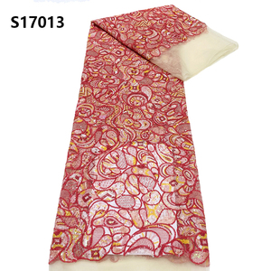CHOCOO, superventas, tela de encaje de lentejuelas de red de tul de lujo, tela de encaje bordado con lentejuelas Multicolor - Product Image 2