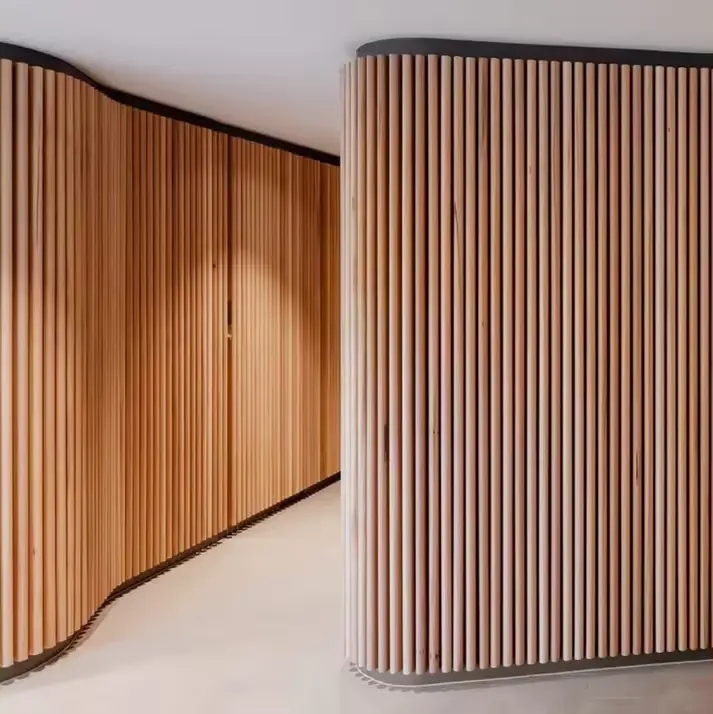 Fashion Wall Panel Acoustic Wood Panels Flexible Wood Grain Panels For Wall