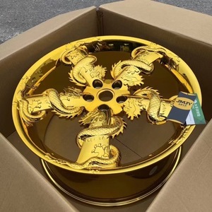 鍛造アルミ合金ホイールリム改造/アップグレード クローム仕上げ マルチスポーク ユニバーサル 5x100 合金乗用車ホイール - Product Image 2