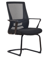 Chaise de bureau ergonomique pour secrétaire, avec accoudoirs métalliques réglables, dossier haut en maille, pivotante, pour bureau à domicile, réunions, directement de l'usine